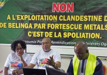 Le Mouvement des insoumis pour la revendication des intérêts des Ogivins dit non à l’exploitation clandestine du fer de Bélinga par la multinationale Fortescue Metals Group.