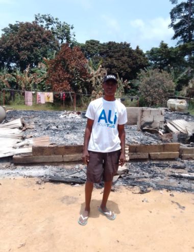 Moyen-Ogooué/District Ebel-Bifoun/Incendie : Le chef Jean-Hilaire Obame-Ekore sans domicile désormais à Ekorédo