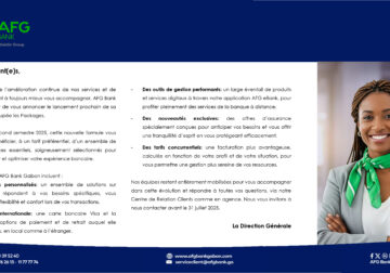 AFG Bank Gabon : des innovations pour la clientèle !